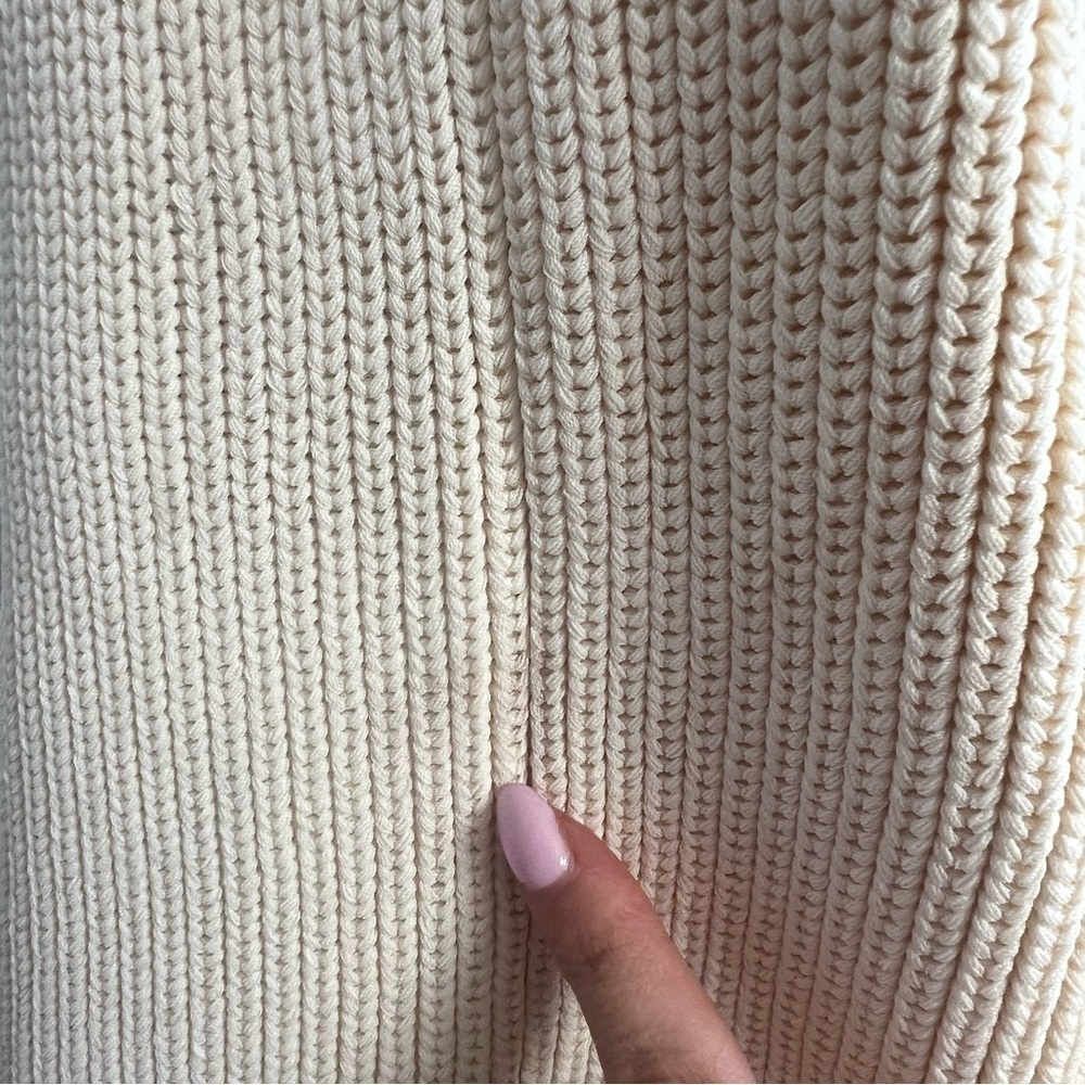 Sunday in Brooklyn Anthropologie Knit Ribbed Sweater Neutral Tan Maxi Dress XS - Picture 5 of 9